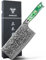 SANMUZUO Coltello da Chef Cinese Professionale - Coltello da Cucina 18 cm, Coltello da Chef Acciaio Damasco da 67 Strati- Impugnatura Ergonomica Resina - Xuan Series(Smeraldo Verde)