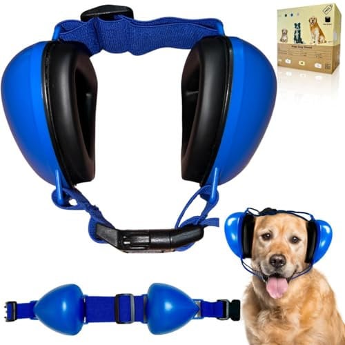 The Oriole Street Company Dog Headphones for Fireworks, Dog Ear Muffs Noise Protection, Noise Cancelling Headphones, Dogs Earmuffs Fireworks Dog Ear Plugs Large