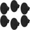 Decoranddecor Mira Spiral Round Cupboard Knob Handle - 40mm Diameter Zinc Alloy (Matt Black, 6 Pack)