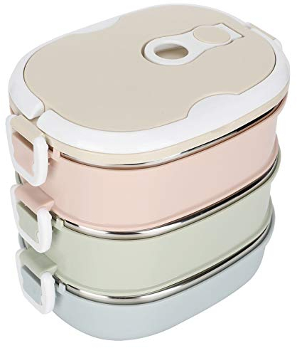 Yosoo Health Gear Lonchera térmica, contenedor de alimentos, lonchera portátil de acero inoxidable aislado para estudiantes, niños, trabajo
