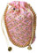 EliteKoopers Pochette da donna indiana tradizionale artigianale da sposa, pochette Batwa per matrimoni, feste, festival, etnica, 12,7 x 19,1 cm, Rosa confetto, 5 x 5 x 7.5 Inches