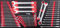 Mephisto Werkzeugeinlage Werkzeug Set Pro Line Werkstattwageneinlage inklusive Chrom-Vanadium Werkzeug Maul-, Ring-, Ratschenschlüssel- Set in Soft Inlay in Carbonoptik