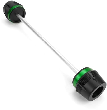 FACSER Motorräder Sturzpads Für Kawasaki Für Z900 Z650 Z800 ZX6R Für VERSYS650 Für NINJA1000 Für Z1000SX Z1000 R Motorrad Vorderachse Gabel Crash Slider Rad Schutz Rahmen Slider (Color : GRÜN)