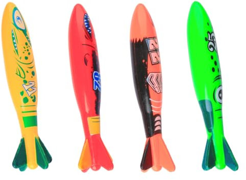 Thyonta 4 Pcs Underwater Dive Sticks Pool Toys - Sinkers for Swimming Kids Game for Kids Boys Girl Swimming for Bath Pool Water Park