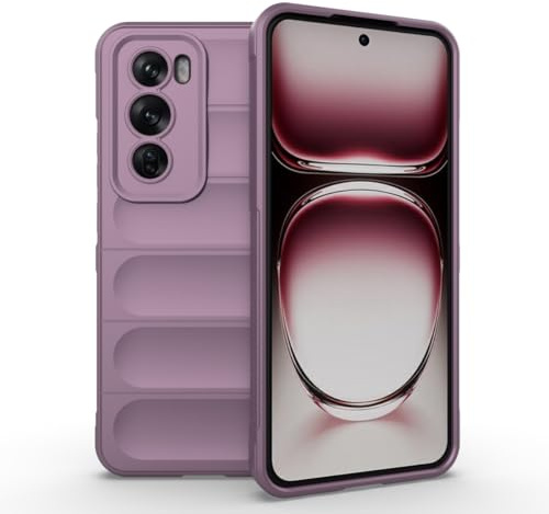 EASSGU Custodia per OPPO Reno12 Pro 5G / OPPO Reno 12 Pro 5G (6.7 Inches) Cover Morbida per Cellulare in Silicone TPU Anticaduta e Antigraffio - Viola chiaro