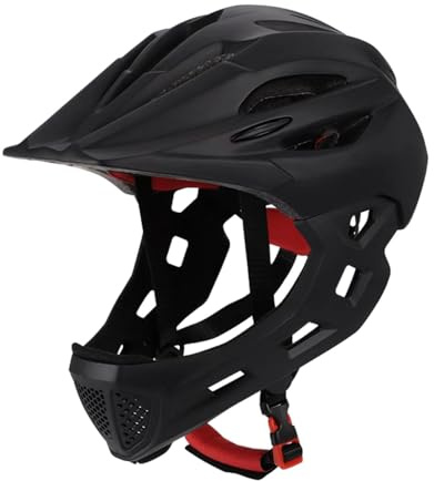 Amagogo Casco da Bici per Bambini Traspirante alla Moda Regolabile Integrale per Ragazzi e Ragazze, Nero