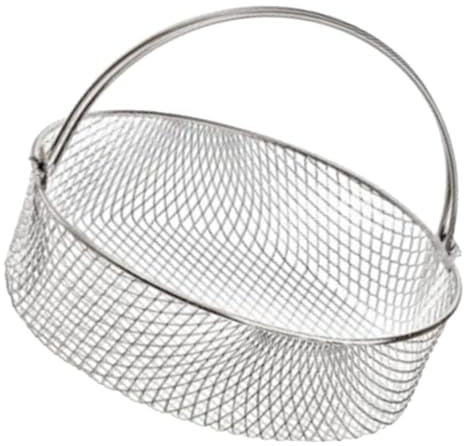 Ciieeo Cesta Para Freidora De Aire De Acero Inoxidable Resistente Con Mango Ergonómico Cesta Ventilada De Malla Para Freír y Cocinar Al Vapor Repuesto Compatible Para Freidoras