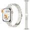 AoYi Acier Inoxydable Bracelet Femme Compatible avec Apple Watch 42mm 44mm 45mm 46mm 49mm, Luxe Rechange Métal Sangle pour iWatch Séries 10 9 8 7 6 5 4 3 2 1 SE SE2 Ultra 2, Starlight