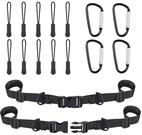 GisWell 16 Stück Brustgurt Rucksack Set, Verstellbarer Brustgurt für Schulranzen, Verstellbarer Brustgurt Rucksack für Reise Kletter Jogging