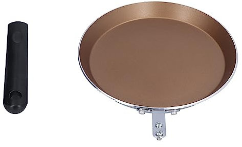 Baxnore 6in Stone Frying Pan, Nonstick Frying Pan, Flat Bottomed Frying Pan, Scratch Resistant Pancake Pan, Washable Frying Pan for Kitchen Induction Cooker (Gold)
