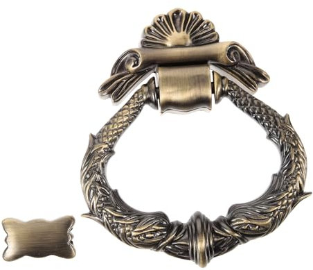 Homoyoyo Aldaba Decorativa Retro De Aleación De Zinc Para Puerta Principal y Portón Llamador De Puerta Metálico Vintage Para Hogar Resistente y Duradera 1 Unidad