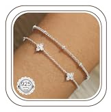 Chriscoco Armband Silber 925 Damen 14K Vergoldete Armband Damen Mädchen Verstellbare Armbänder Silber Armkette Gold Schmuck