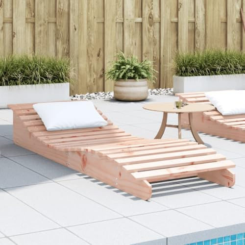 Générique Liegestuhl für den Außenbereich, 205 x 60 x 31,5 cm, Massivholz, Sonnenliege, Design mit Latten, für Garten, Pool oder Terrasse, bequem und robust, maximale Belastung 110 kg