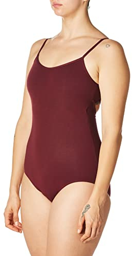Capezio Justaucorps à col en V pour femme Vert hunter, Couleur : bordeaux, XL