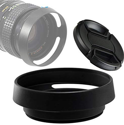 Fotasy Metal Curved Lens Hood - 43mm Vented Hood for Fuji, Leica, Olympus, Panasonic, Sony Lenses