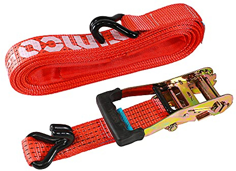 TIMCO Ratchet Strap - J Hook - Heavy Duty - 10m x 50mm - Red