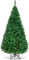 COSTWAY Sapin de Noël Artificiel 150 cm avec Pied en Métal, Arbre de Noël Artificiel pour Décoration de Noël Matériau PVC, Vert Nature