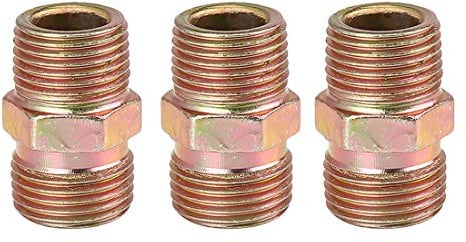 sourcing map Adaptateur 3/8 NPT À M18x1.5mm Mâle 3Pcs pour Tuyau Air | Métal Robuste, Raccord Droit, Pour Air Comprimé, Carburant, Eau, Adaptation, Assemblage, Réduction, Agrandissement, Atelier