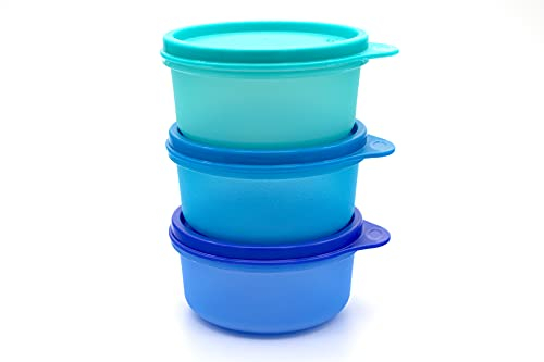 Tupperware Ramequins frigo 200 ML Turquoise + Bleu + Bleu foncé 35166
