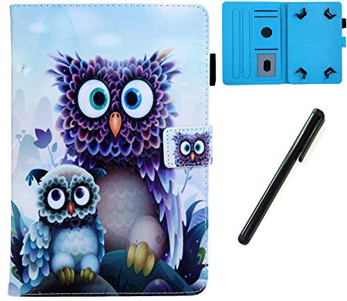 HereMore Funda 8 Pulgadas Universal, Carcasa Antigolpes Estuche Folio Cubierta Protectora para Samsung Galaxy Tab A 8/S2 8.0, Lenovo Tab E8/Tab 4 8, Yuntab H8, Huawei Mediapad T3 8, Búho
