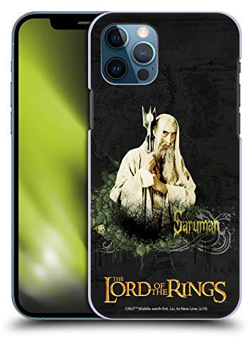 Head Case Designs Offizielle Zugelassen The Lord of The Rings The Fellowship of The Ring Saruman Darsteller Kunst Schwarze Handyhülle Hülle Huelle kompatibel mit Apple iPhone 12 / iPhone 12 Pro