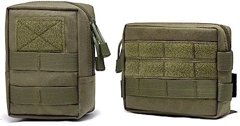 TRIWONDER Taktische Hüfttaschen, Molle Klein Tasche, Wasserdicht Gürteltasche Beutel für Camping Wandern Jagd (02 Grün)