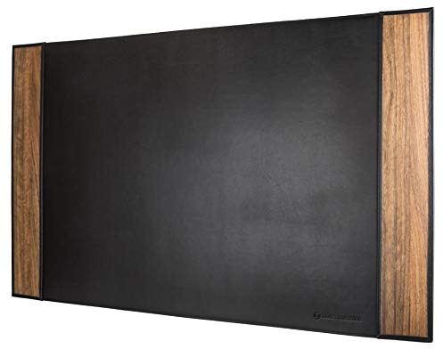Sebastian Sturm Schreibunterlage BEN | Echtes Holz und Leder in Schwarz | Desk Pad Schreibtisch-Unterlage