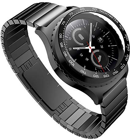 AISPORTS Compatibile con Samsung Gear S2 Classic Bezel Loop Cover Adesiva Cornice Antigraffio Cornice Metallo in Acciaio Inossidabile Quadrante per Lo Cover Protettiva per Gear S2 Classic SM-R732/R735