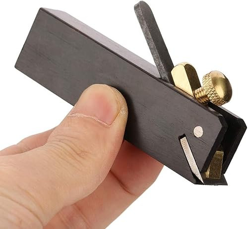 Gancon Rabot à bois, Mini raboteuse à main en ébène, parfaite pour le travail du bois, la coupe, le lissage des bords, cadeau de charpentier