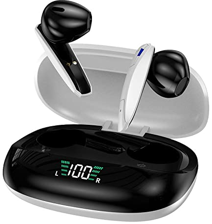 COOL SMARTPHONES & TABLETS ACCESSORIES Auriculares Stereo Bluetooth Dual Pod Earbuds Inalámbricos TWS LCD Shadow Blanco