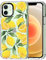 MOSNOVO für iPhone 12 / iPhone 12 Pro Hülle – Durchsichtige, schlanke, stoßfeste TPU+PC-Handyhülle, [6,6 Fuß Fallschutz/Anti-Abziehen] - Zitrone
