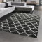 CARPETIA Designer und Moderner Teppich Marokko Wohnzimmerteppich Orient in Grau Schwarz Größe 120x170 cm