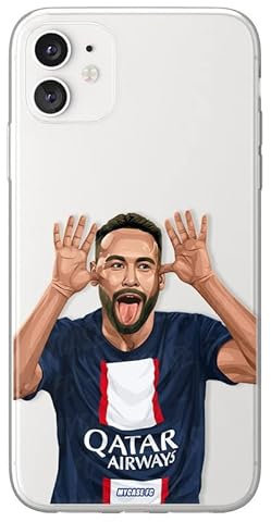 MYCASEFC Coque Football Paris Neymar Nokia 8 en Silicone. Housse de Football pour Smartphone Imprimée en France en TPU