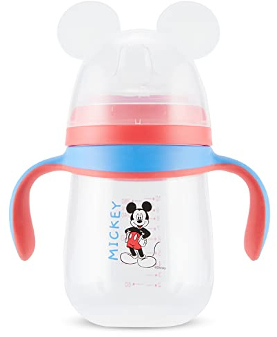 Disney Sippy Cups for Toddlers, Learner Sippy Cups for Kids with Pacifier, BPA-Free Trainer Cup with Handles, Leak-Proof Minnie Mouse and Mickey Mouse Sippy Cups, Perfect Unisex Gift for Children