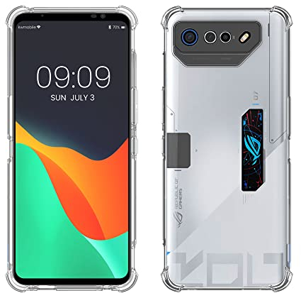 kwmobile Hülle kompatibel mit ASUS ROG Phone 7 Ultimate - TPU Silikon Case - Ecken Schutz - Schutzhülle Cover Transparent