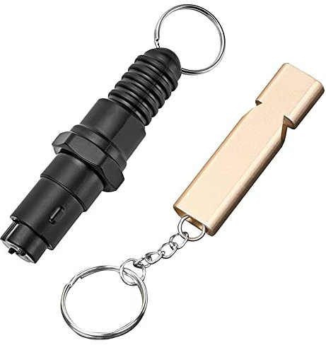 HYMUUNI 2 Sets Car Escape Tool Keyring Seatbelt Cutter 3 In 1 Car Window Breaker Keyring Glass Breaker Used for Breaking Glass and Cutting Seat Belts In Case of Car Accidents