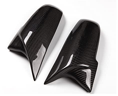 Spiegelkappen Carbon Faser Stil Für F20 F21 F22 F23 F30 F31 F32 F36 X1 E84 F87 M2 2 Stücke Auto Auto Rückansicht Seiten Spiegel Abdeckung Trim Außenspiegelkappe (Farbe : Carbon Grain Black)