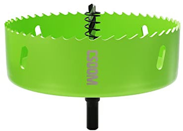 CSOOM Scie cloche bi-métal pour travaux dans les plaques de plâtre, le plastique, le bois, les métaux, la tôle d'acier fine, outil de perçage haute performance, taille 127 mm