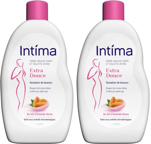 Intima Crème Douche Extra Douce au Lait d'Amande - 500 ml (Lot de 2)