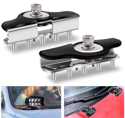 Biqing Voiture Capot Lumière Braket,Universel Acier Inoxydable LED Support de Lumière de Travail Hors Route Support de Montage de Lampe