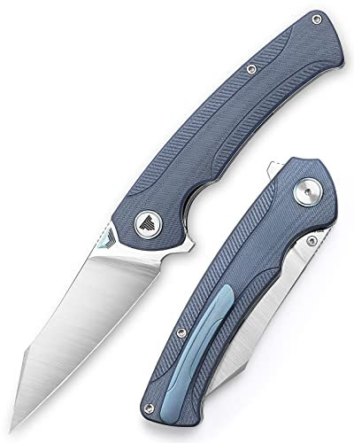 TRIVISA Klappbares Taschenmesser für EDC Männer,3.66 S35VN Stahlklinge Outdoor Camping Survival Wandern Messer mit Kugellager Drehpunkt,Lynx-03g