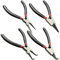 4 PCS Small Snap Ring Pliers Set Mini Internal & External Circlip Plier with Straight/Bent Jaw C Clip Pliers with Spring