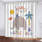 Gardinen Blickdicht Ösen Kinder 3D Cartoon-Grauer Elefant Muster 2Er Set Isolierung Schattierung Kinder Schlafzimmer Gardine Wärmeisolierender Ösens Vorhang Fenster Dekor