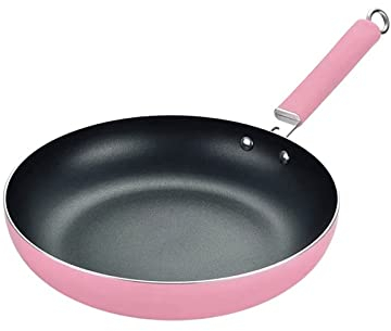 QIANGT , Cacerola Sartén antiadherente Rosa Aleación de aluminio Panqueque Huevo Filete Panqueques Cacerola Utensilios de cocina Olla
