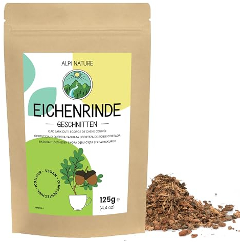 Eichenrinde 125g von Alpi Nature, Eichenrinde geschnitten, Kräutertee, Eichenrindentee, Tee lose