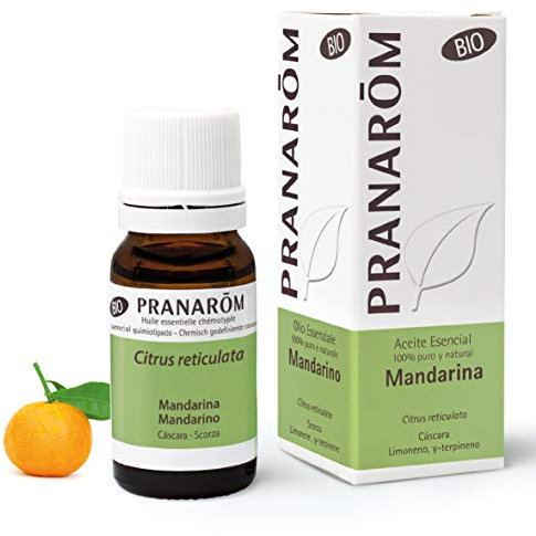 PRANARÔM - Olio Essenziale di Mandarino Bio - 100% Puro e Biologico - Prodotto Rilassante e Calmante - Ideale per Diffusione Atmosferica e Anti-Stress - 10ml per il Benessere di Tutta la Famiglia