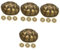 Zerodeko 4 Sätze Schildkrötenpanzer-anhänger Figur Skulptur Tier Wohlstand Frosch Schildkrötenskulptur Wahrsagender Schildkrötenpanzer Münze Dekor Frosch Zinklegierung Golden