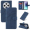 Cover Compatibile con Xiaomi Redmi 14C / Poco C75 / Redmi A4 5G con 1 Pezzo Vetro Temperato Pellicola Protettiva, Pelle PU e Flip Custodia, Funzione Supporto e Portafoglio Caso (Blu)