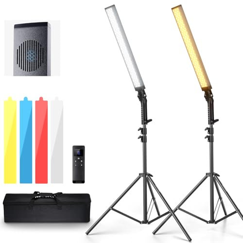 NEEWER Nuovo Kit di Bacchetta Luminosa LED Portatile 2,4G per Video, 40W Dimmerabile 3200K-5600K CRI97, con Stativi/Filtri/Borsa da Trasporto per Gaming Fotografia Video su YouTube TikTok, BH20B ULTRA