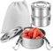 Lot De 3 Boîte À Déjeuner En Acier Inoxydable, Lunch Box Inox, Boîte À Bento En Acier Inoxydable Boîtes À Déjeuner En Acier Inoxydable Avec Couvercle Boîte À Lunch Pour Collations, Fruits, Céréales